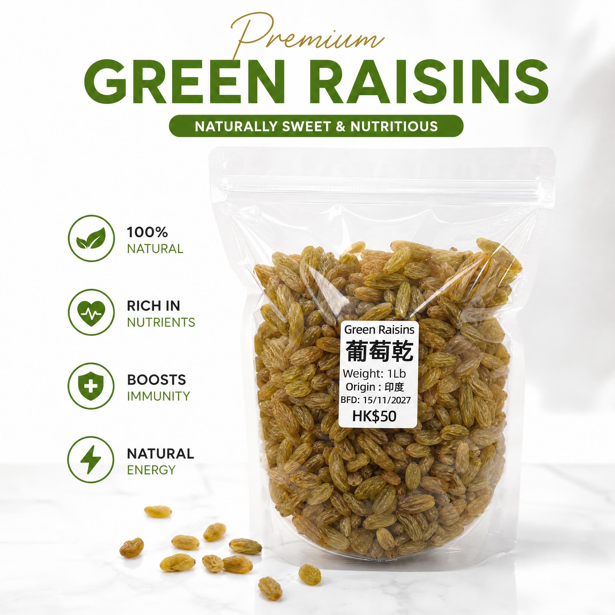 green raisins