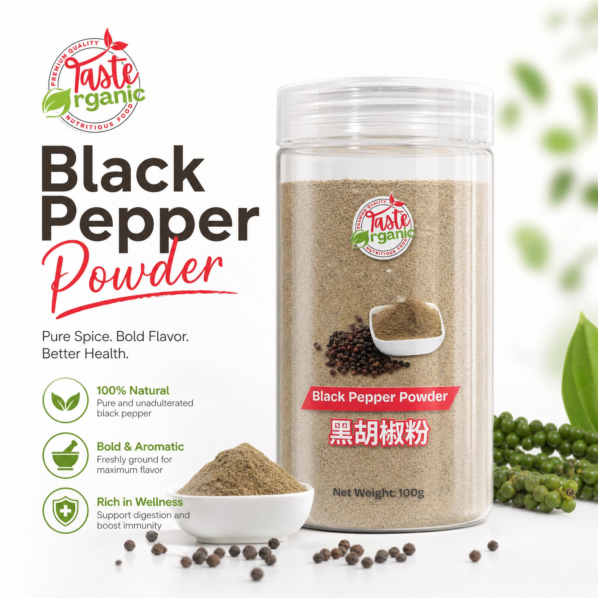 black pepper powder front